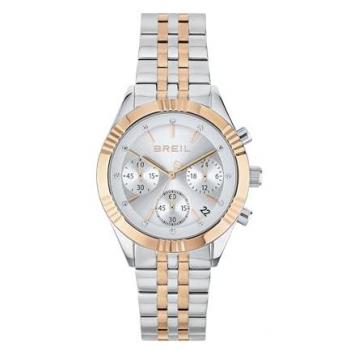 Reloj de Mujer Breil Cronógrafo de Cuarzo con Pulsera de Acero Color Plata Rosa TW2018