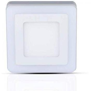 Panel LED cuadrado de doble luz 22W blanco cálido para montaje en pared y downlight redondo 18W+3W exterior V-TAC