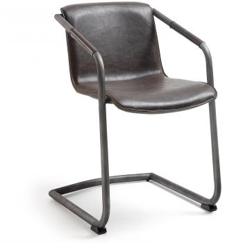 Kavehome Silla con brazos Tribe, marrón oscuro