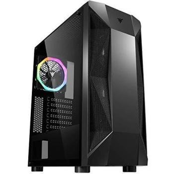 Caja Gaming Itek Rock Evo Midi Tower - USB3, Ventilador ARGB 12CM, Panel Lateral de Cristal Templado