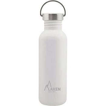 Laken Basic Steel Vintage 750ml - Botella de Agua en Acero Inoxidable con Asa. Blanco