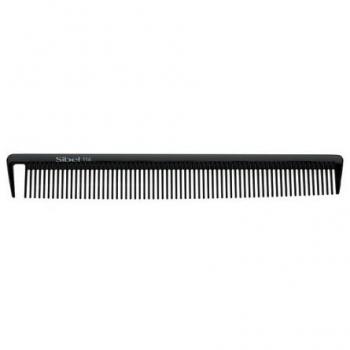 Peine de corte Sibel N.º 114 con diente seccionador, fabricado en Delrin, ideal para estilistas y peluqueros, diseño ergonómico, resistente al calor y productos químicos, longitud óptima para facilitar el