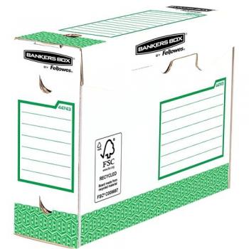 Cajas de Archivo Fellowes Bankers Box Basic Pack de 20 - A4+ 100mm - Extra Resistente - Montaje Manual - Cartón Reciclado FSC