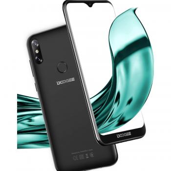 4G Telefono Movil Libres, DOOGEE Y8 Android 9.0 Smartphones Libres Dual Sim, 19:9 Pantalla 6.1'' 3Go RAM 16Go ROM, 3400mAh, Cámara Trasera Doble 8+5MP, Face ID + Huella Digital, Negro