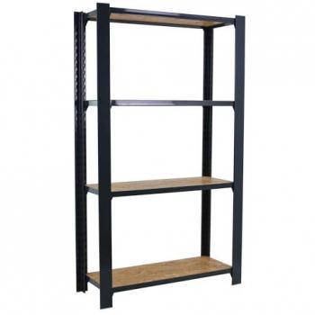 Estantería Industrial Simon Rack OFFICLICK 4/300, Antracita/OSB, 1500x800x300 mm, 4 Alturas