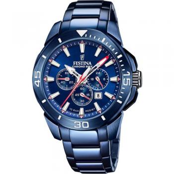 Festina Chrono Bike 2022 Special Edition F20643/1 Men's Analog Watch with Blue Dial and Stainless Steel Band