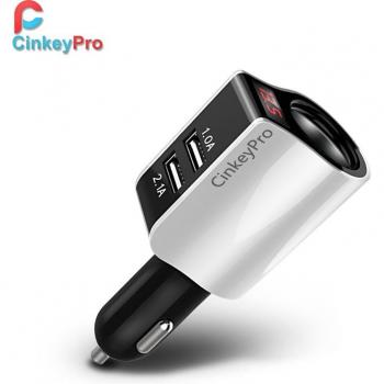 Cargador de Coche USB Doble con Pantalla LED 5V/2A para iPhone, Samsung y XiaoMi