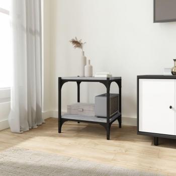 Mueble para TV Sonoma gris 40X33x41 cm madera multicapa y acero
