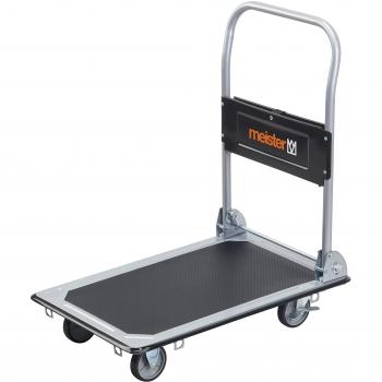 Carro de transporte plegable Meister 150 kg con compartimento de almacenamiento en acero