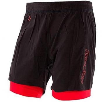Trangoworld TIERZ Pant. Corto, Hombre, Negro/Rojo, S