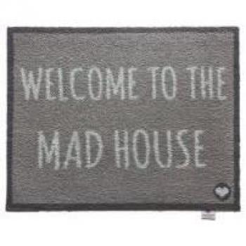 65 cm x 85 cm (Hug Rug Welcome to the madhouse) la mejor calidad lavable a máquina, Felpudo atrapasuciedad 