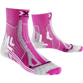 X-Socks Mujer Trail Run Energy Lady calcetín, Todo el año, Mujer, Color Pink/Pearl Grey, tamaño 37-38