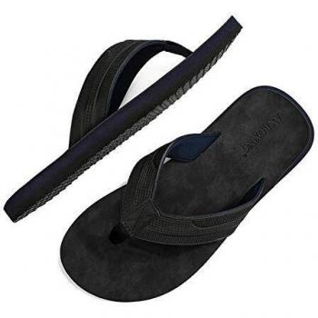 ARRIGO BELLO Chanclas Hombre Flip Flops Cuero Sandalias Verano Antideslizante Piscina Playa Interior Talla 41-46