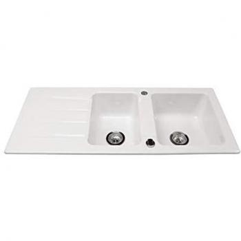 Fregadero Villeroy & Boch Architectura 1,5 bac + 1 escurridor Cerámica Blanco 116 x 51 cm