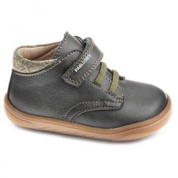 Botas Barefoot Pablosky para Niñas con Cierre Adherente y Diseño Gris