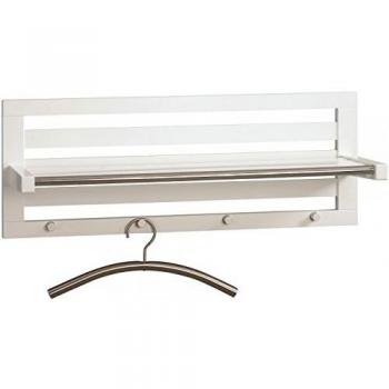 HomeTrends4You 875326 perchero de pared, 78 x 30 x 27 cm, blanco mate