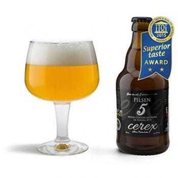 CEREX - Pack Degustación de 4 cervezas Artesanas Españolas sin gluten - Cerveza de Bellota, Cereza y Pilsen - Mejor Cerveza Artesana de España en 2015
