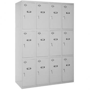 Taquilla Metálica SimonLocker Profesional Desmontable 3 Puertas 1800x1200x500 Gris, 300 kg
