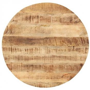 Mesa redonda de madera maciza de mango, 25-27 mm, 70 cm