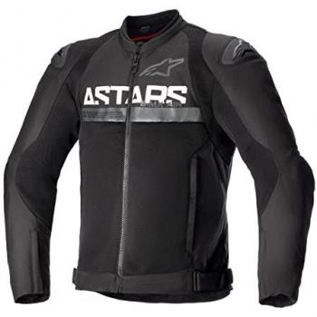 Chaqueta Deportiva Alpinestars SMX Air con Malla Tecnológica y Forro Cortavientos - Chaqueta textil de motocicleta perforada - Negro (3XL)