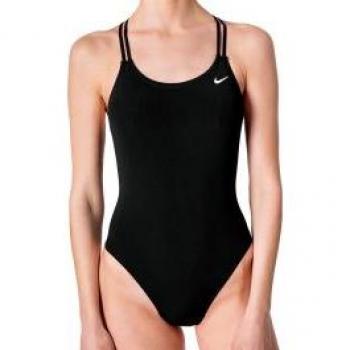 Traje de baño entero Nike Swim Hydrastrong Solid Spiderback para mujer - Negro - Talla 38
