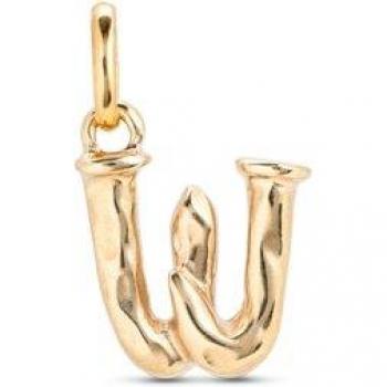 Charm Abecedario W bañado en oro de 18k - UNO de 50