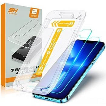 Cocoda Protector Pantalla Compatible con iPhone 13 Pro Max 6.7 Pulgadas [2 Unidades], Cristal Templado Dureza 9H con Bandeja Instalación Burbujas, Prueba Roturas & Arañazos, 0,33mm Ultra Claro 2021