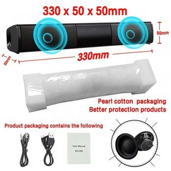 Barra de Sonido Inalámbrica Bluetooth 40W con Control Remoto para TV y Home Theater