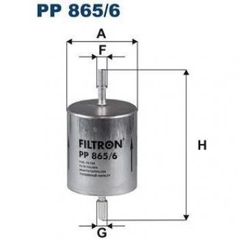 Filtro de combustible FILTRON PP 865/6, tipo: Filtro de combustible, características: diseño específico para vehículos, alta eficiencia en la filtración de impurezas, fácil instalación, resistencia a la corrosión y durabilidad prolongada