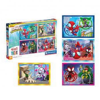 Puzzle 4 en 1 Marvel Spidey and His Amazing Friends