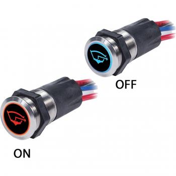 Blue Sea Systems 15A Backlit Push Button Switch OFF/ON - Red