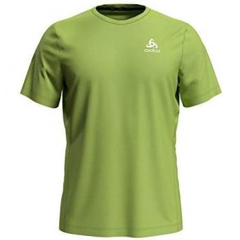 Odlo Camiseta para Hombre S/S Crew Neck Element, Hombre, Camiseta, 313142_40309_L, Green Glow, Large