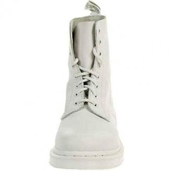 Dr. Martens 1460 Pascal Mono White Leather Lace-Up Ankle Boots, Size 37 EU / 7 US