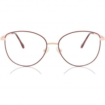 Cat Eye Full Rim Metal Women's Prescription Glasses - Brown - Size 55 - Blue Light Block Available - SmartBuy Collection
