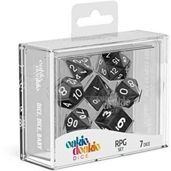 Oakie Doakie Dice RPG Dice Dados, Unisex, Negro
