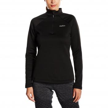 Odlo para Mujer suéter 1/2 Zip para Mujer, otoño/Invierno, Mujer, Color Negro - Negro, tamaño XXL