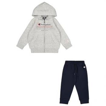 Chándal Niño/a Champion 306846-em021 - Conjunto Champion Hooded Full Zip Suit Bebés Gris - Champion Legacy Graphic Shop TD (306846) Ultra-Light Soft Compact Powerblend Fleece Hooded Traje, Gris (EM021
