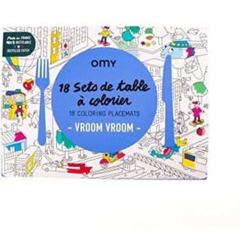 Manteles Vroom para Colorear - 18 Unidades OMY