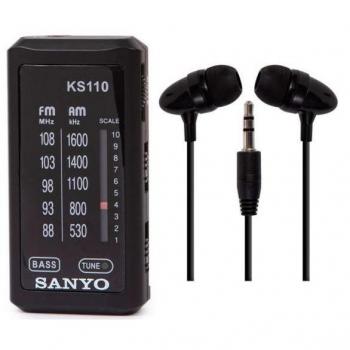 Radio Portátil Mini AM/FM Negra Sanyo KS110