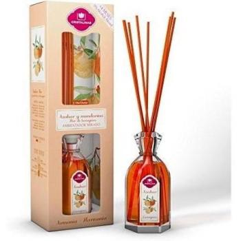 CRISTALINAS. Ambientador Mikado Clásico. Difusor con Varillas de ratán. Formula sin Alcohol. Máxima duración, más de 16 semanas. 180ml de Capacidad. Aroma Azahar.