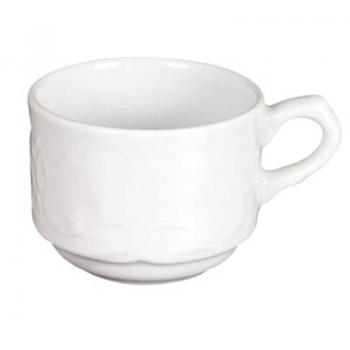 Juego de 6 tazas de café con plato Augusta, capacidad 160 cl, alta calidad, caja con 12 unidades
