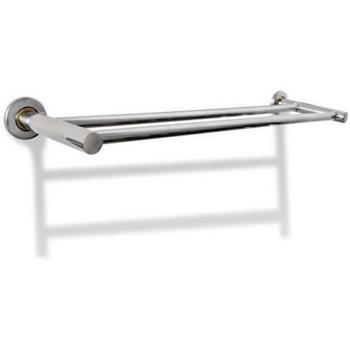 vidaXL Stainless Steel Towel Rack 2 Tubes