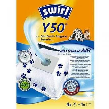 Swirl Y50 Neutral izair bolsas para aspiradora Dirt Devil Aspiradora, 4 bolsas + 1 filtro