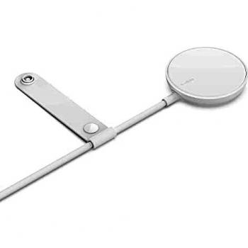 Belkin - Cargador Inalámbrico Compatible con MagSafe, Adaptador de Corriente de 18 W Incluido con Cable de 2 m para la Serie iPhone 12 y Otros Dispositivos Compatibles con MagSafe, Blanco