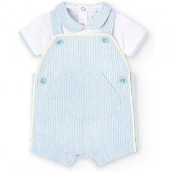 Conjunto de bebé niño de camiseta y pelele con estampado de rayas - BCI