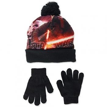 Star Wars HQ4207, Gorro y Guantes Para Niños, Negro, 2