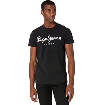 Pepe Jeans Original Stretch Slim Fit T-Shirt for Men - Black, XXL