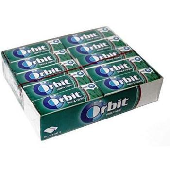 Orbit Chicles Sin Azúcar Sabor Hierbabuena, Fresco, Intenso y de Larga Duración en formato Gragea