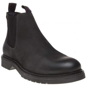 Jack & Jones Leyton Leather Chelsea Boots - Black, Size EUR 45