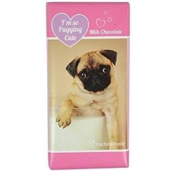 Pugs & Hugs Themed Milk Chocolate Bar 85g